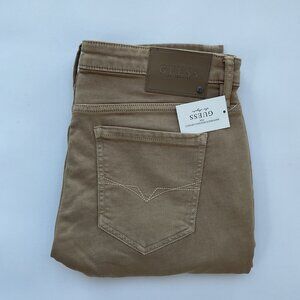 Guess Men’s Skinny Jeans Stretch Super Comfort Feeling Light Camel Size 36